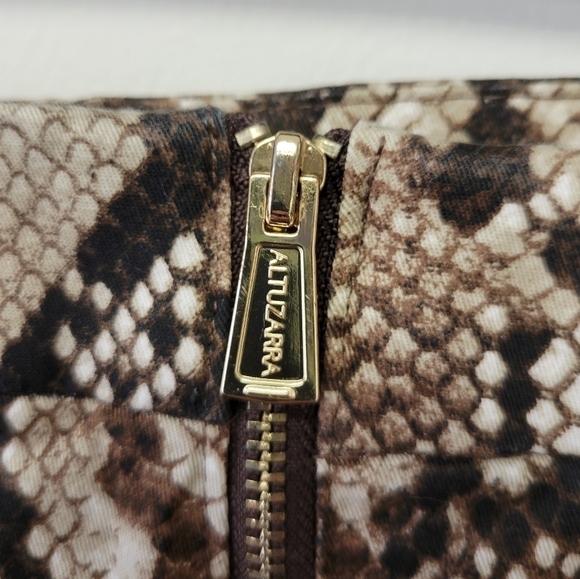 Altuzarra Target Snake Print Pencil Skirt Brown 12 - Picture 5 of 8